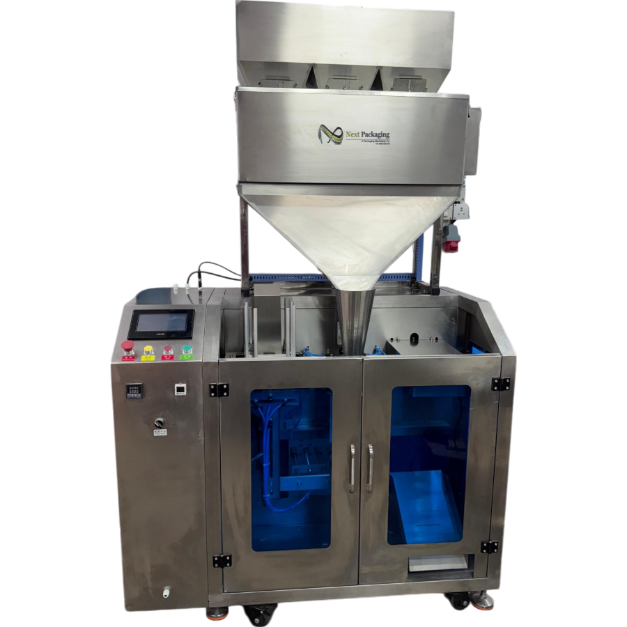 PICK FILL AND SEAL MACHINE WITH 3 HEAD GRANULE FILLER